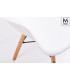 MODESTO fotel DAW DSW biały - polipropylen, nogi bukowe