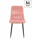 MODESTO krzesło CARLO pudrowy róż - welur, metal