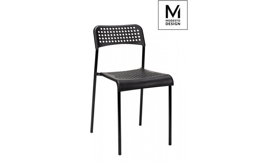 MODESTO krzesło DAVIS czarne- polipropylen, metal