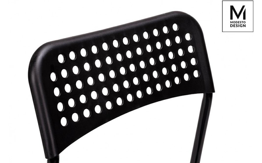 MODESTO krzesło DAVIS czarne - polipropylen, metal