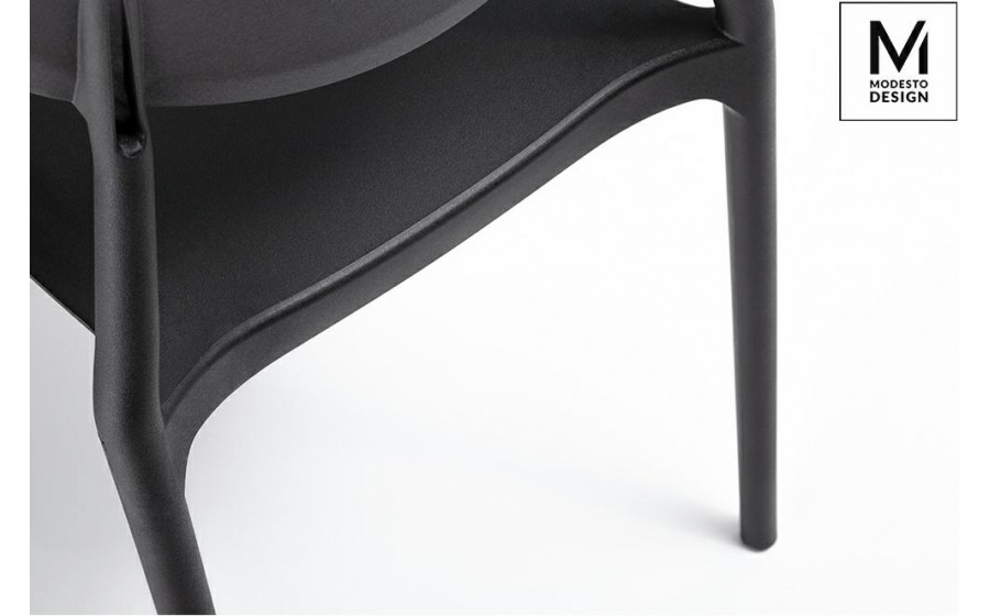 MODESTO krzesło FLEX czarne- polipropylen