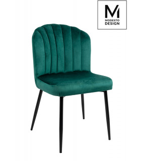 MODESTO krzesło RANGO zielone- welur, metal