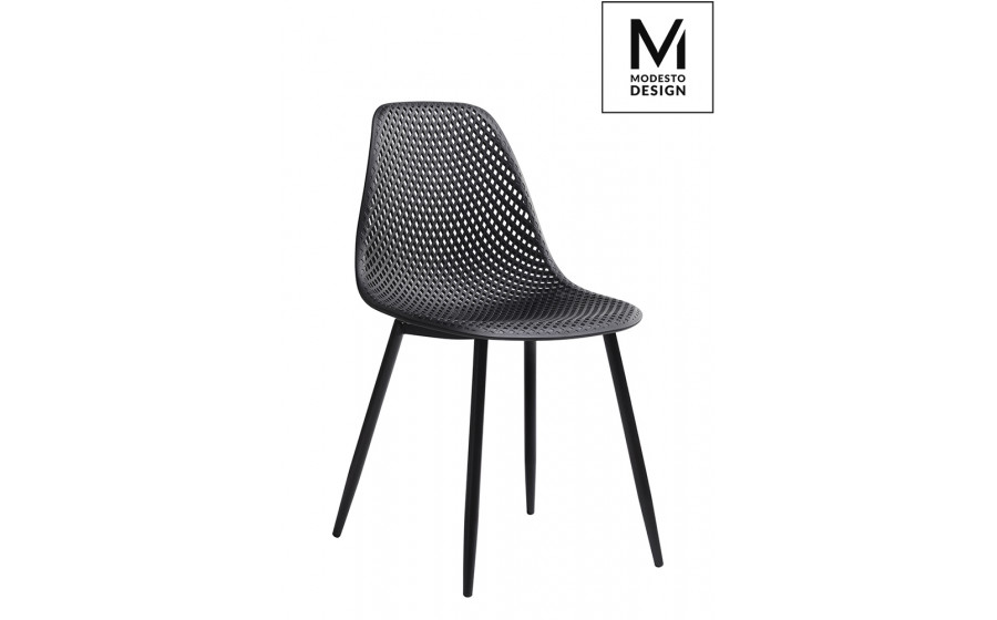 MODESTO krzesło TIVO czarne - polipropylen, metal