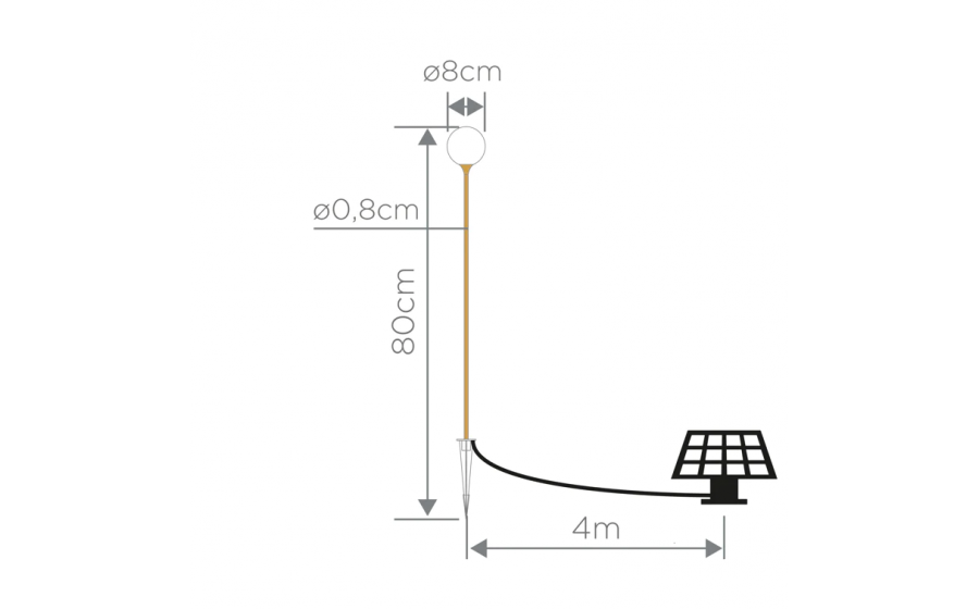 NEW GARDEN lampa ogrodowa BRUNA 80  SOLAR & BATTERY miedziana