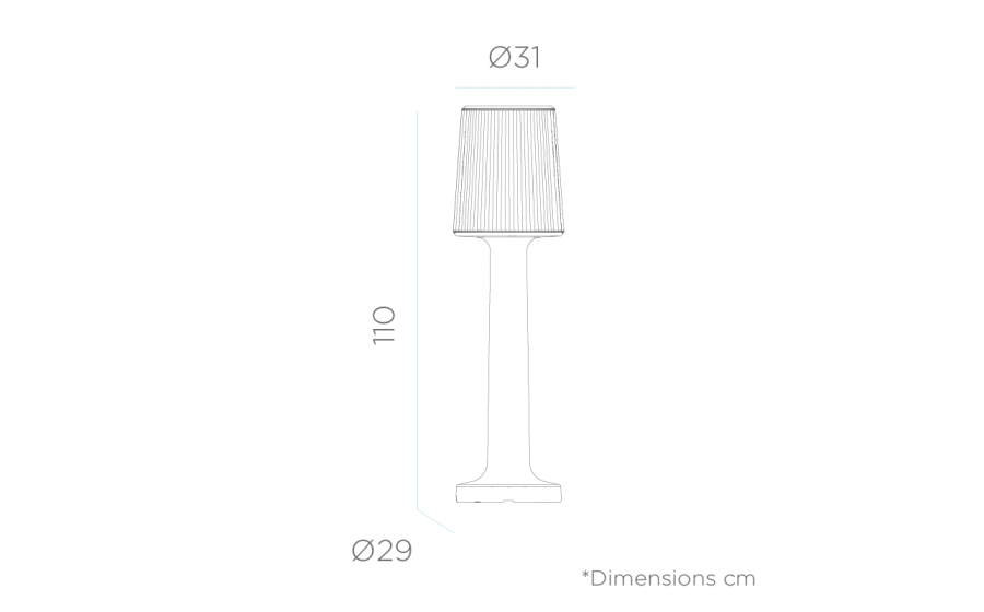 NEW GARDEN lampa ogrodowa CARMEN 110  BATTERY biała