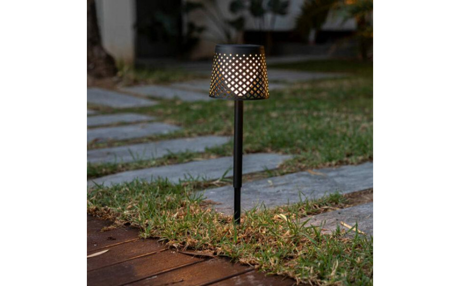 NEW GARDEN lampa ogrodowa GRETA SOLAR NEGRO 5in1 czarna