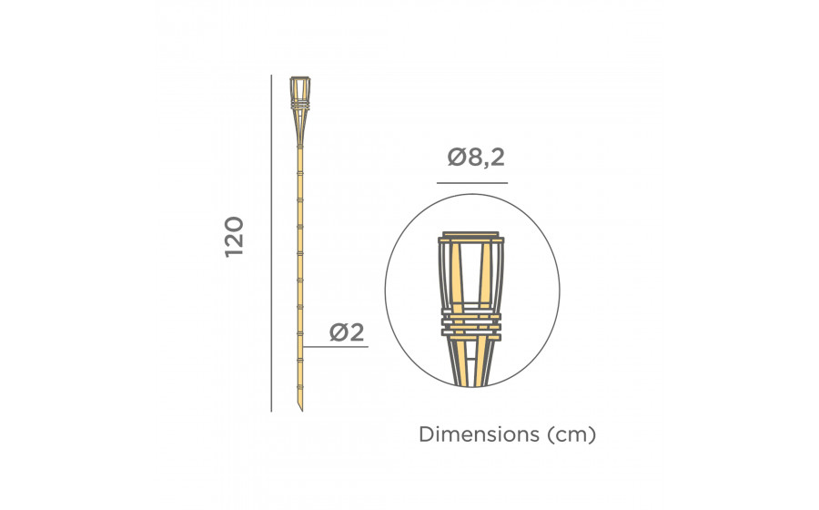 NEW GARDEN lampa ogrodowa HIAMA SOLAR z efektem płomienia (24 sztuki)