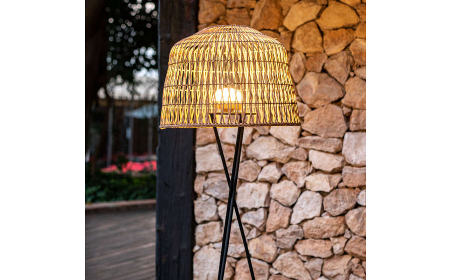 NEW GARDEN lampa podłogowa AMALFI 145 BATTERY NEGRO