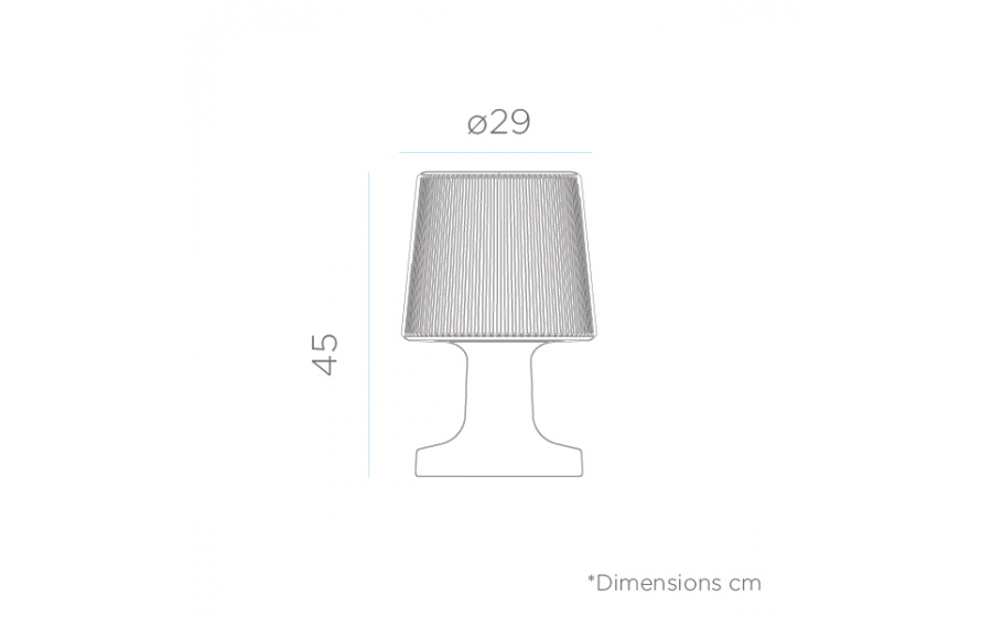 NEW GARDEN lampa stołowa CARMEN 45 IN&OUT BATTERY