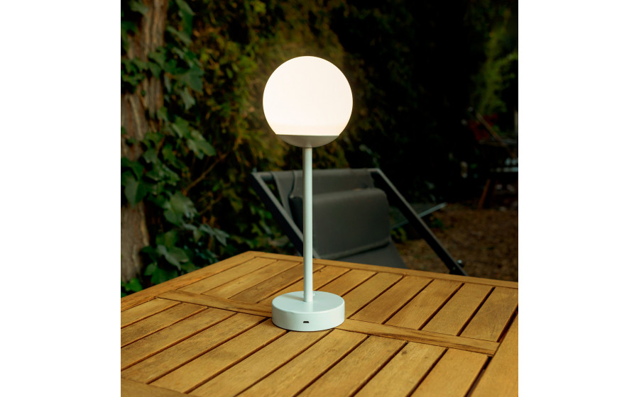 NEW GARDEN lampa stołowa NORAI SLIM 35 BATTERY brass