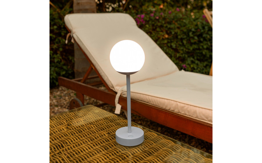 NEW GARDEN lampa stołowa NORAI SLIM 35 BATTERY white