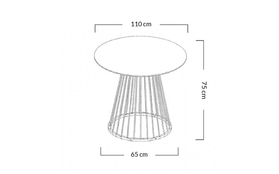 Stół GLAM WALNUT 110 - fornir orzechowy, chromowana podstawa