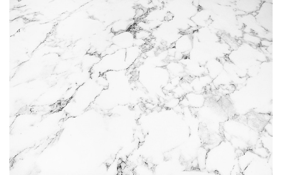 Stół okrągły PADRINO 90 biały z marmurowym blatem