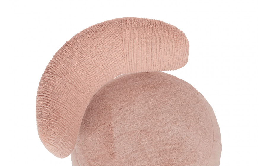 Fotel LOW TEDDY PINK różowy