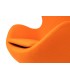 Fotel EGG CLASSIC marchewkowy.38 - wełna, podstawa aluminiowa
