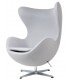Fotel EGG CLASSIC szary popielaty.18 - wełna, podstawa aluminiowa