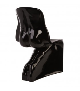 Krzesło HER czarne - włókno szklanelakierowane