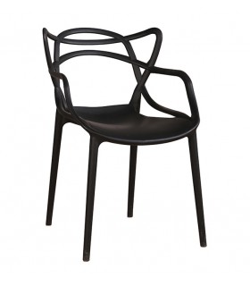 Krzesło HILO PREMIUM czarne- polipropylen