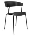 Krzesło JETT czarne - polipropylen, metal