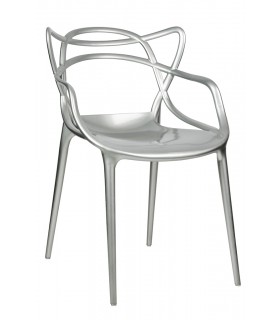 Krzesło LUXO srebrne- ABS
