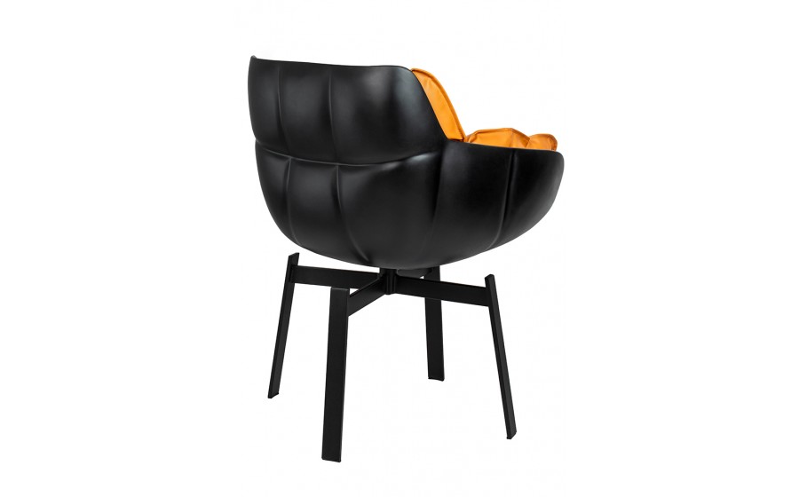 Fotel obrotowy SHIBA brązowy czarny z włókna szklanego