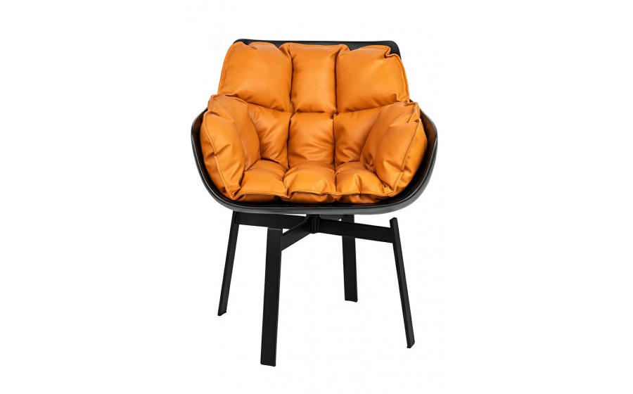 Fotel obrotowy SHIBA brązowy czarny z włókna szklanego