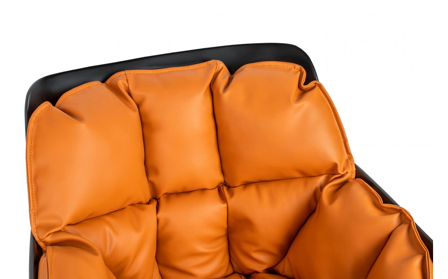 Fotel obrotowy SHIBA brązowy czarny z włókna szklanego