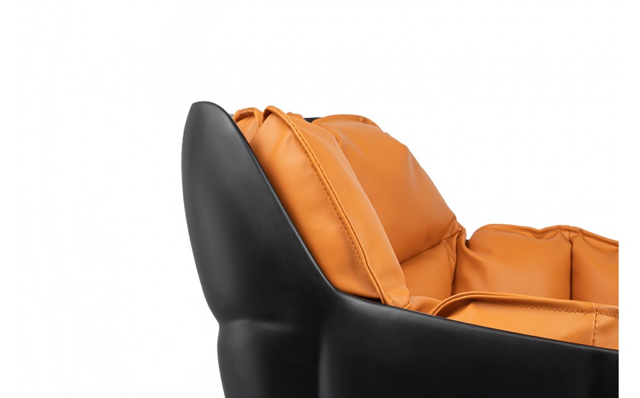 Fotel obrotowy SHIBA brązowy czarny z włókna szklanego