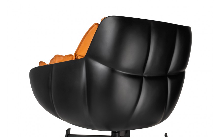 Fotel obrotowy SHIBA brązowy czarny z włókna szklanego