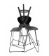 Krzesło barowe ALI czarny - polipropylen, metal