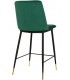 Krzesło barowe DIEGO 65 zielone - welur, podstawa czarno złota