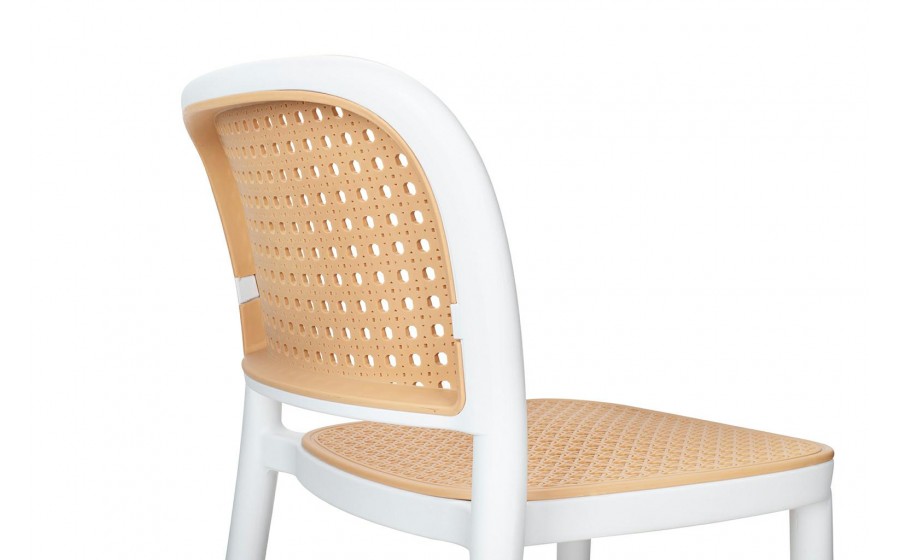Krzesło barowe WICKY białe