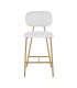 RICHMOND krzesło barowe XENIA 65 cm WHITE BOUCLÉ białe