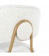RICHMOND krzesło barowe XENIA 65 cm WHITE BOUCLÉ białe