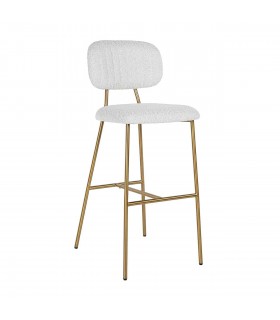 RICHMOND krzesło barowe XENIA WHITEBOUCLÉ białe