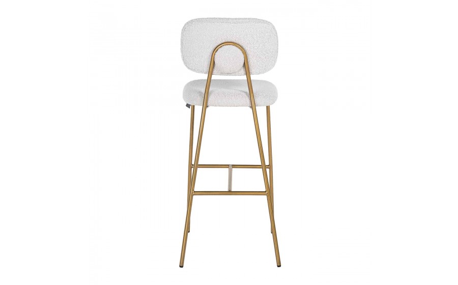 RICHMOND krzesło barowe XENIA WHITE BOUCLÉ białe