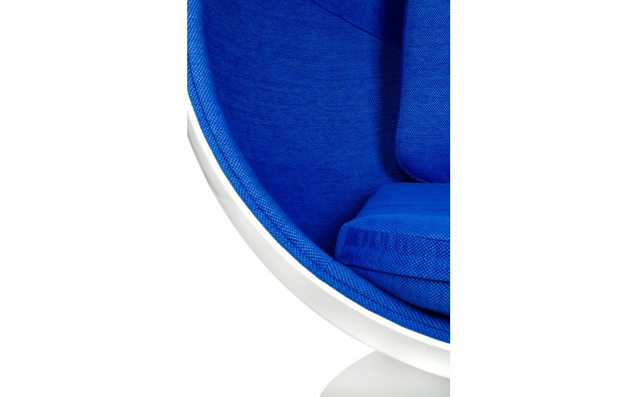 Fotel BALL biało-niebieski - włókno szklane