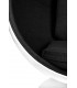 Fotel OVALIA biało-czarny - włókno szklane