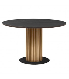 RICHMOND stół jadalniany IRONVILLE 140 - marmur, metal, MDF, sklejka brzozowa