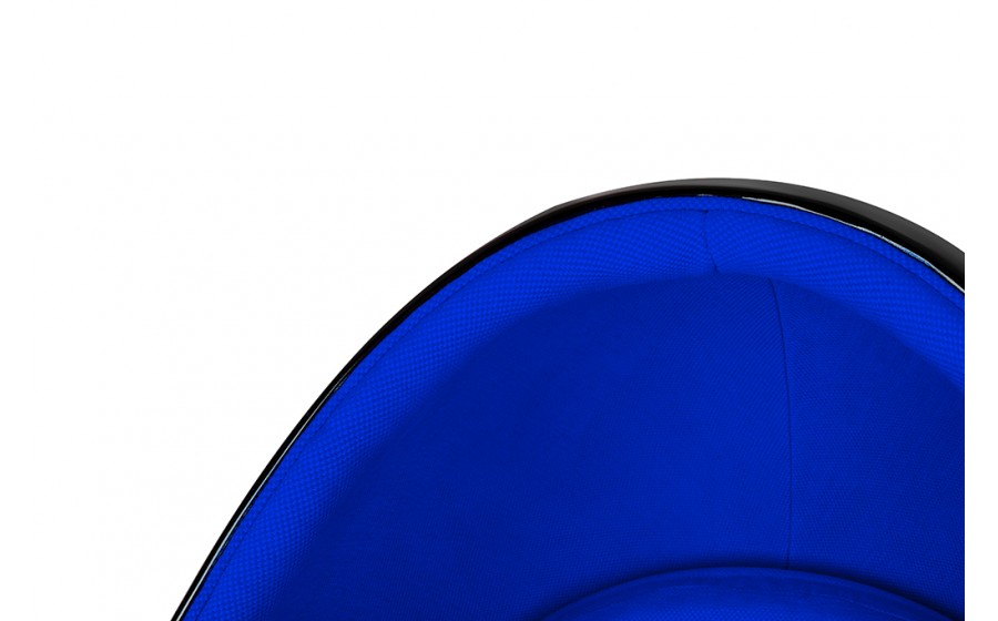 Fotel OVALIA BLACK niebieski