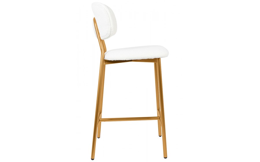 Krzesło barowe FABIOLA BOUCLE białe