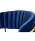 Krzesło barowe MARGO 65 ciemny niebieski - welur, podstawa złota