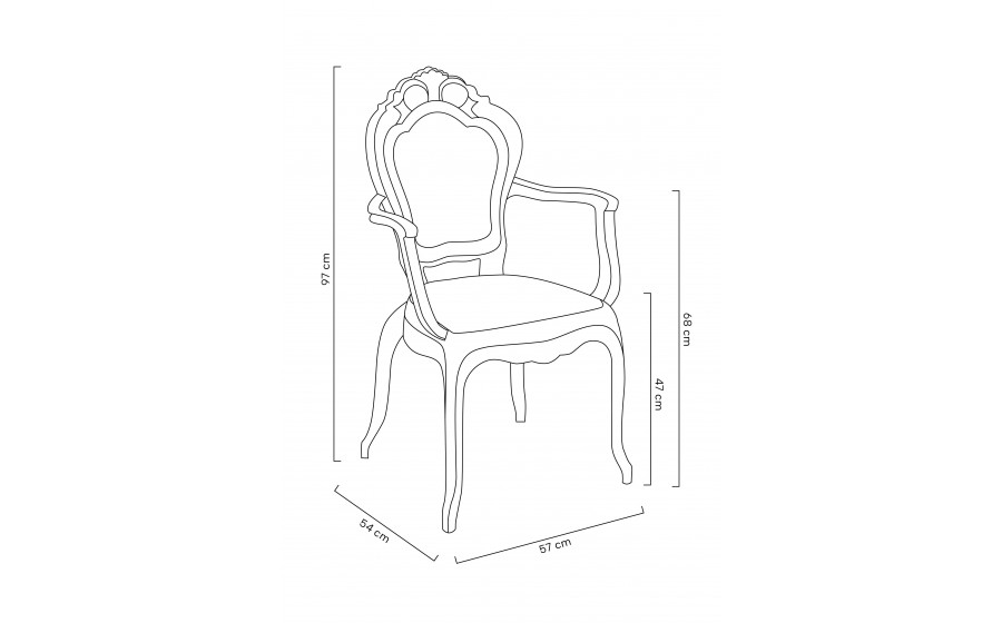 Krzesło KING ARM dymione - poliwęglan