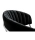 Krzesło MARGO SILVER czarne - welur, podstawa chromowana