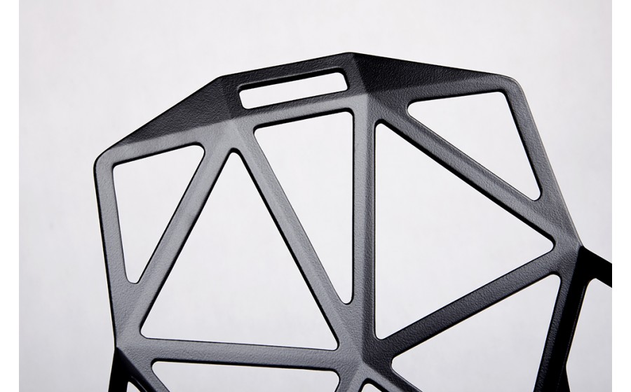 Krzesło SPLIT PREMIUM czarne- aluminium, nogi czarne