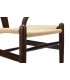 Krzesło WISHBONE ciemny brąz - drewno bukowe, naturalne włókno