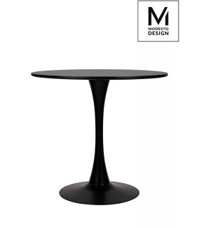 MODESTO stół TULIP FI 80 czarny- MDF, podstawa metalowa