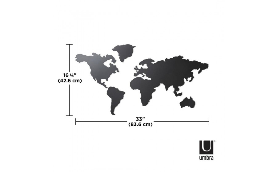 UMBRA dekoracja ścienna MAPPIT  tytaniczna