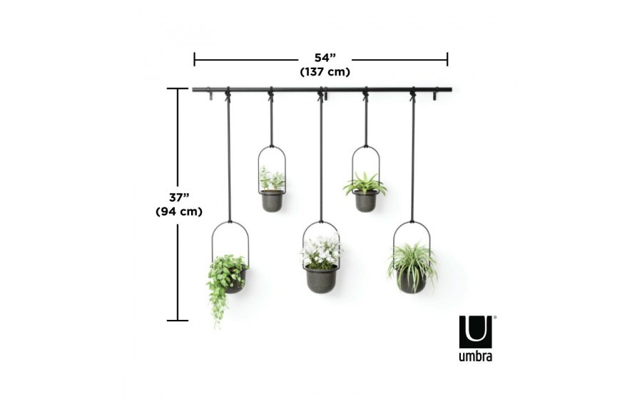 UMBRA donica wisząca TRIFLORA 5 LARGE  czarna