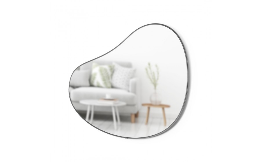 UMBRA lustro ścienne HUBBA 86 cm metaliczno / tytanowe